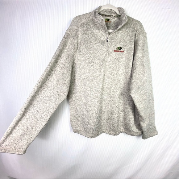 Mossy Oak XL Men's Heathered Zip-Up Sweater - Picture 1 of 12